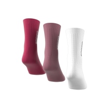 adidas Sport Socks Crew Half Cushioned Vertical Logo white/red/pink -3 Pairs